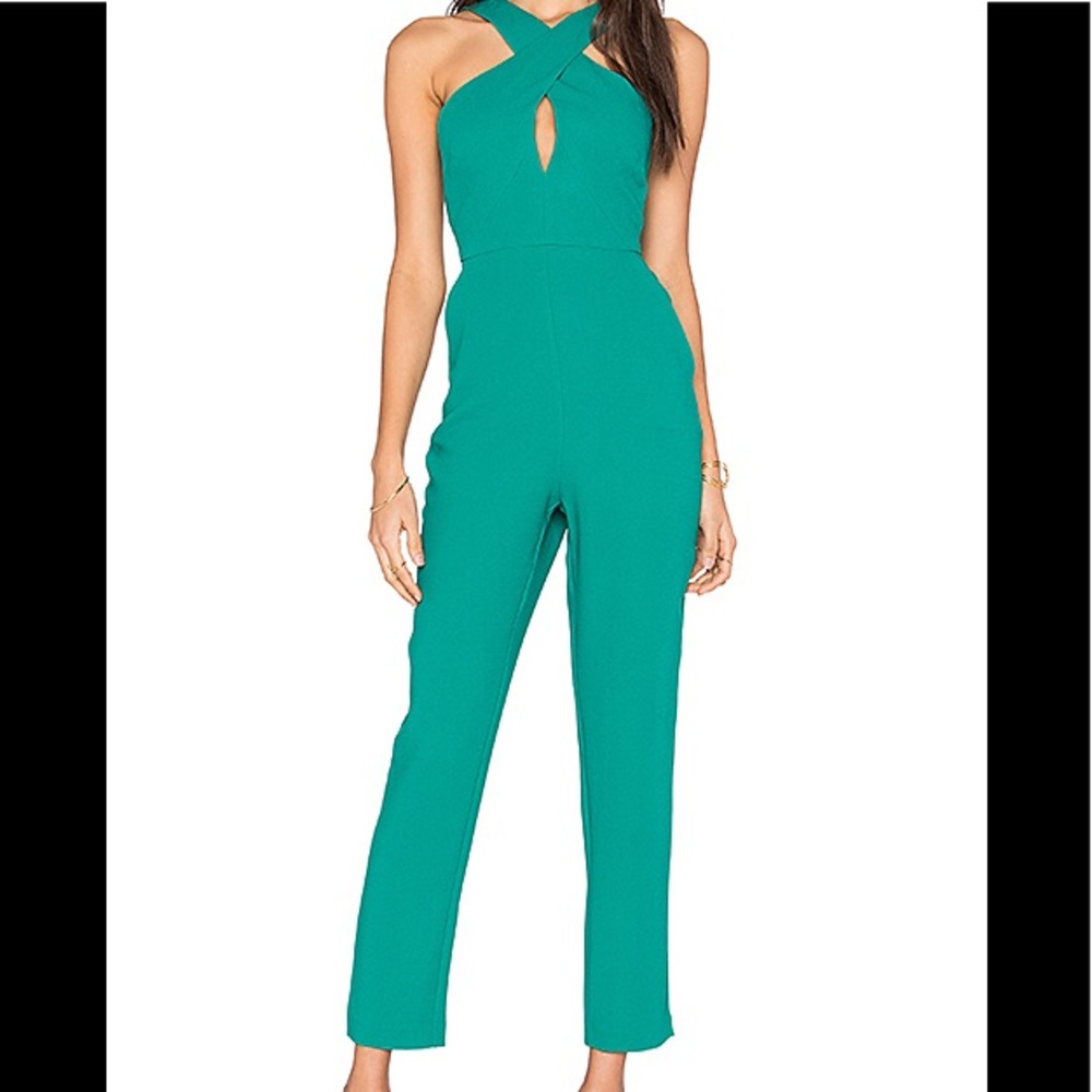MOVING SALE! BCBG Skinny Leg Jumpsuit True Emerald